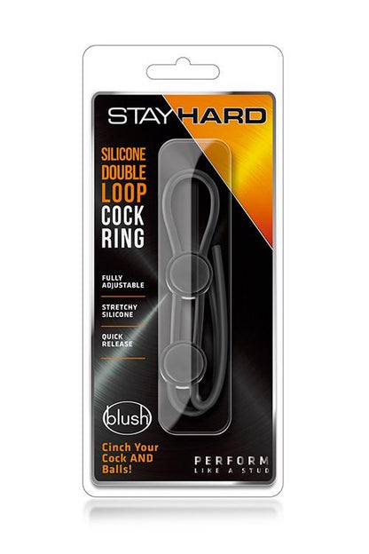 1-STAY HARD DOUBLE LOOP COCK RING BLACK-1