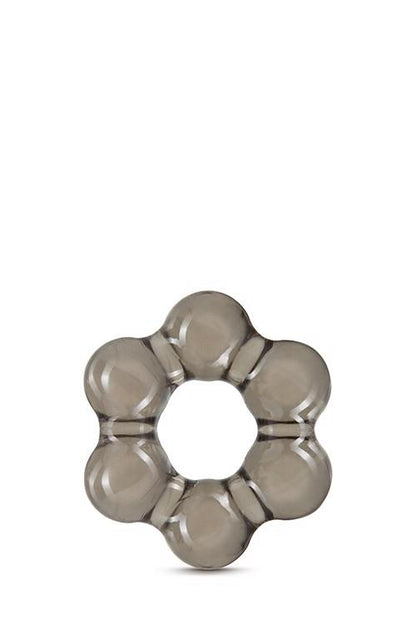 2-STAY HARD THICK BEAD COCK RING BLACK-2