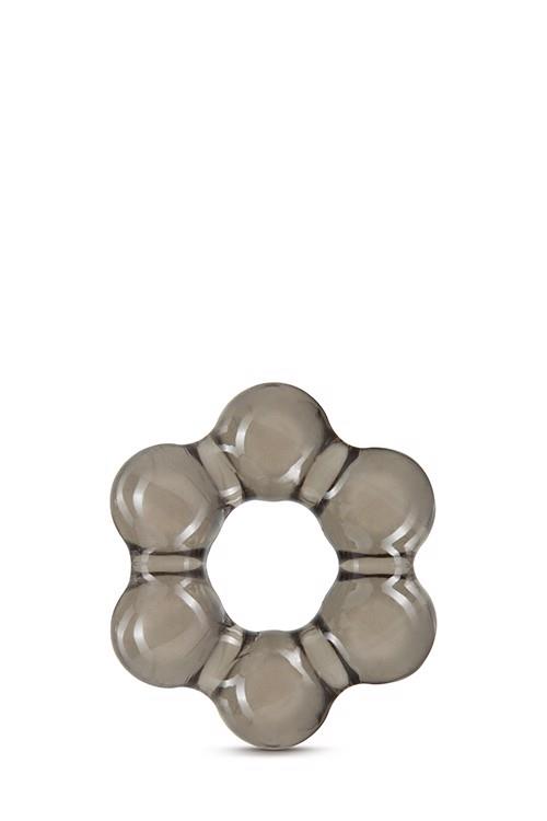 2-STAY HARD THICK BEAD COCK RING BLACK-2