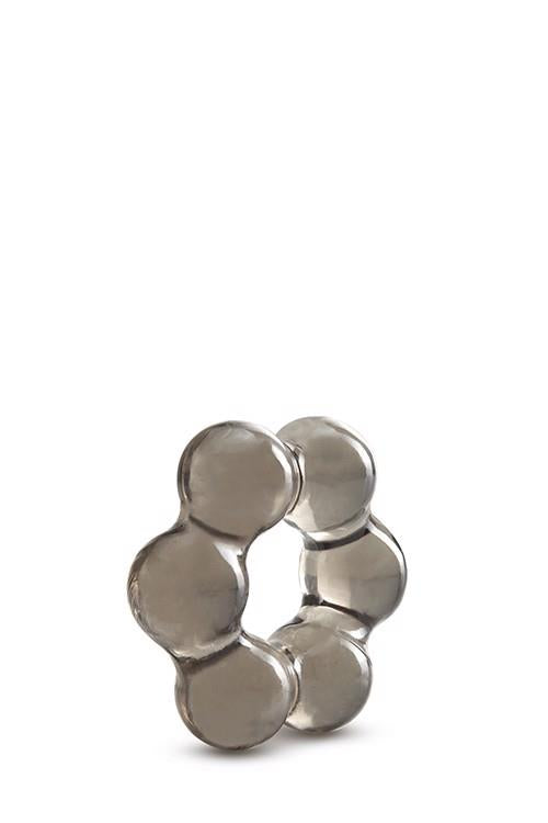 3-STAY HARD THICK BEAD COCK RING BLACK-3