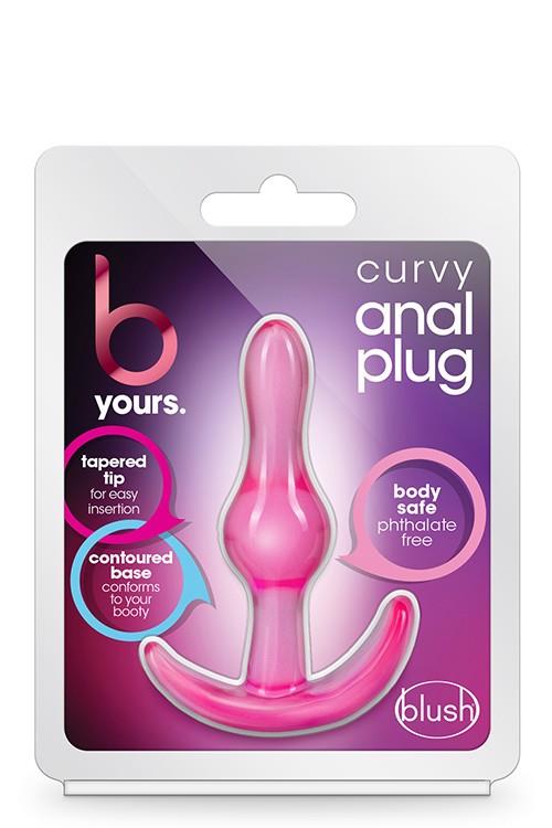 1-B YOURS CURVY ANAL PLUG PINK-1