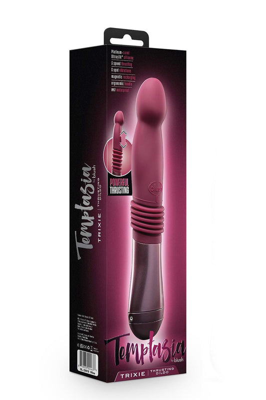 1-TEMPTASIA TRIXIE THRUSTING DILDO WINE-1