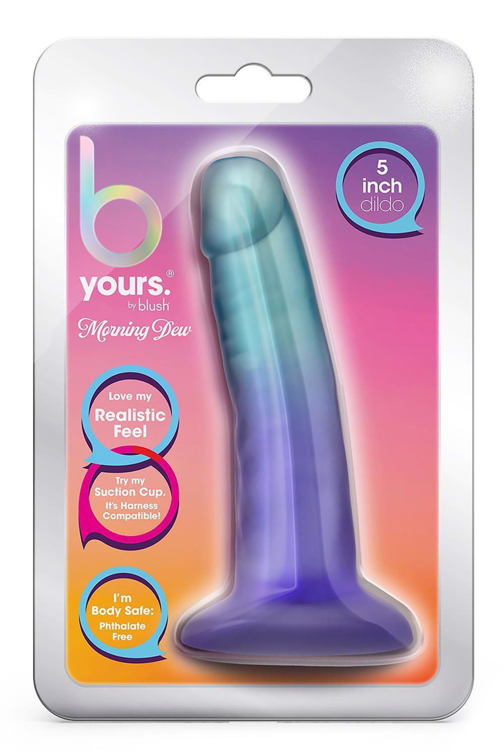 2-B YOURS MORNING DEW 5 INCH DILDO SAPPHIRE-2