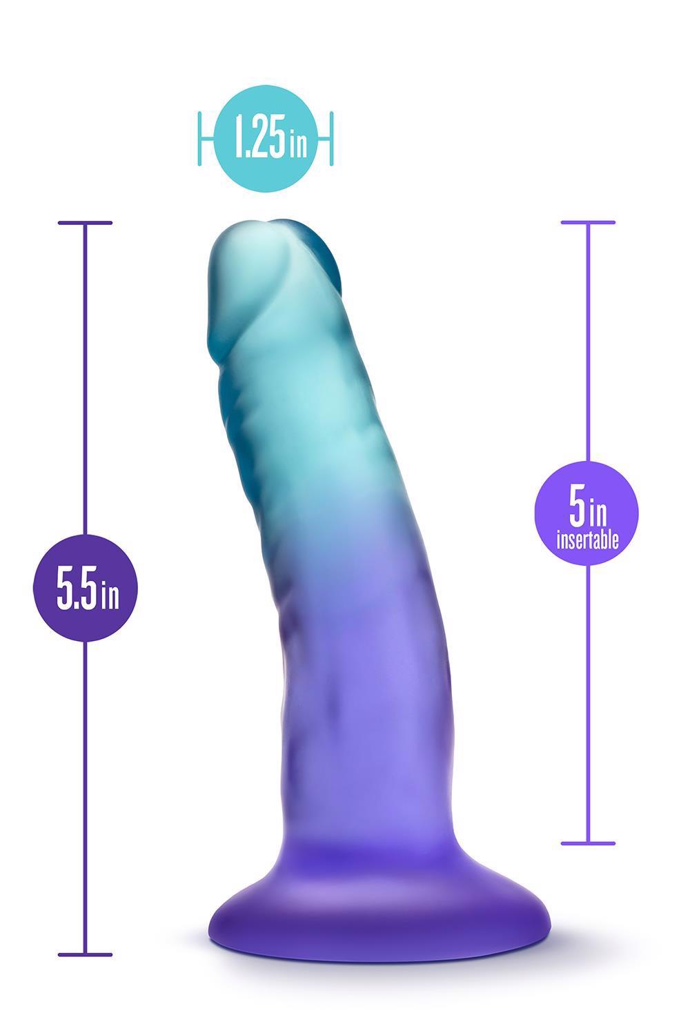 8-B YOURS MORNING DEW 5 INCH DILDO SAPPHIRE-8