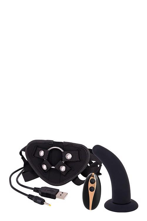 4-5INCH VIBRATION DILDO STRAP-ON BLACK-4