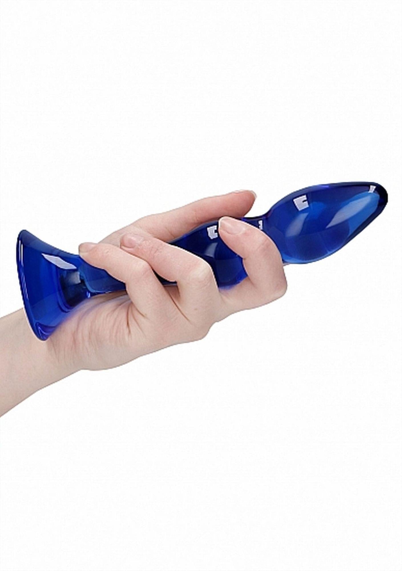 8-Szklane wodoodporne dildo do anusa i pochwy 15 cm-8