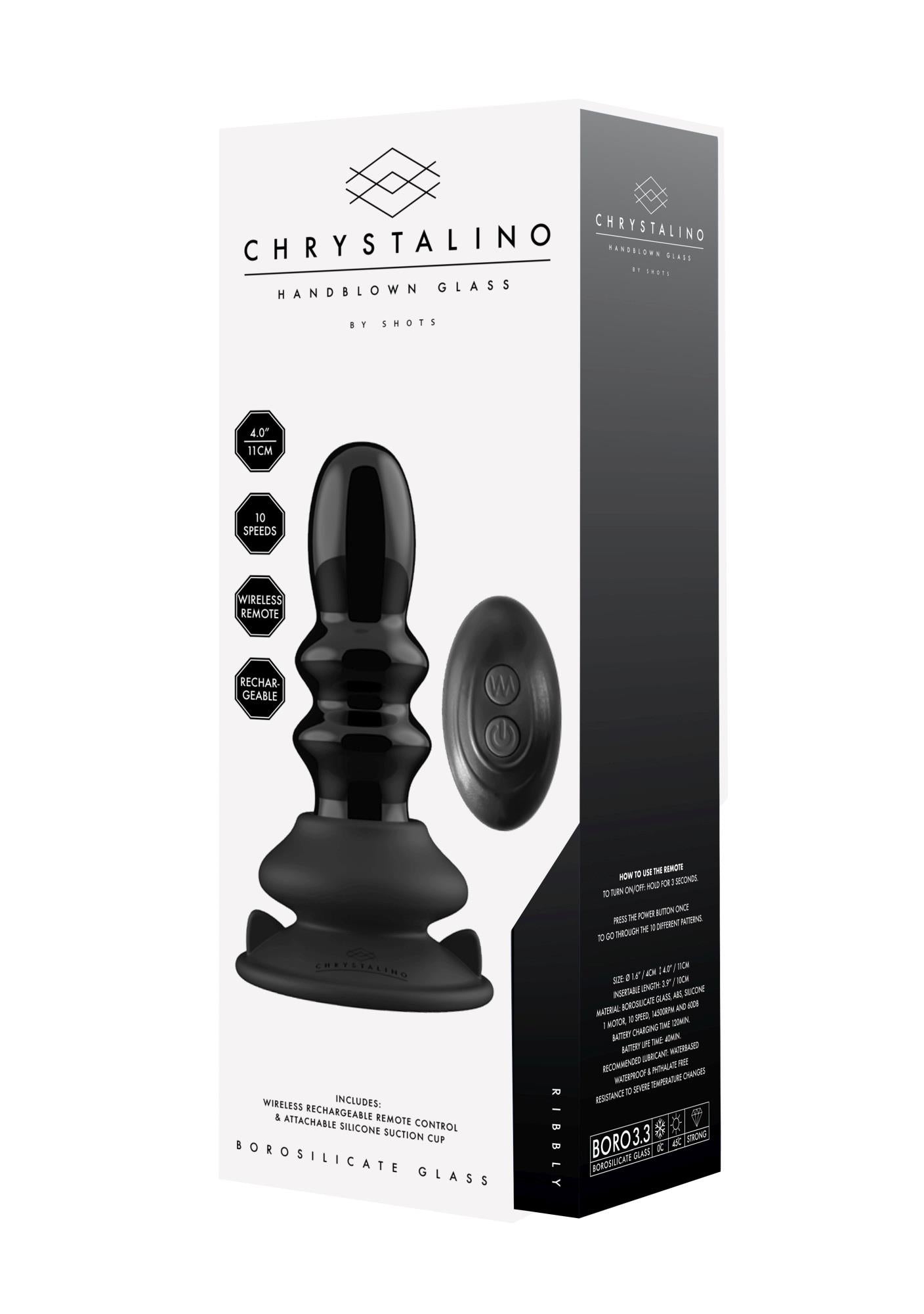 8-Dildo szklane z wibracjami na przyssawce-8