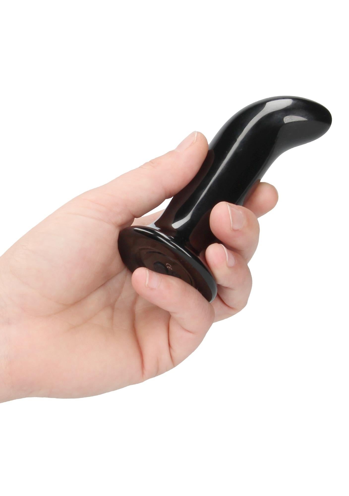 5-Dildo z odczepianą przyssawką szklane wibrujące-5