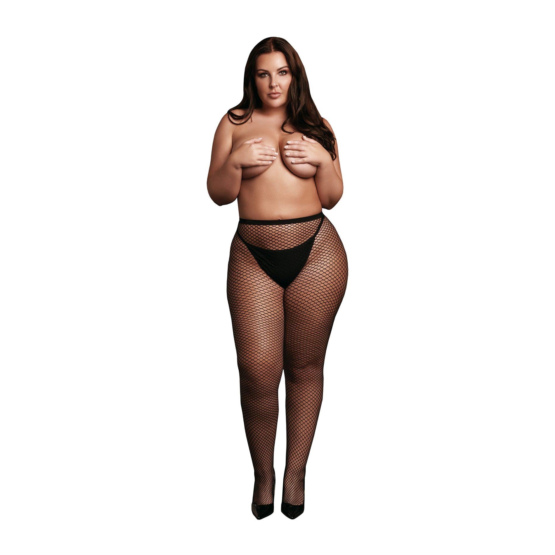 1-Panty with small fishnet structure.-1