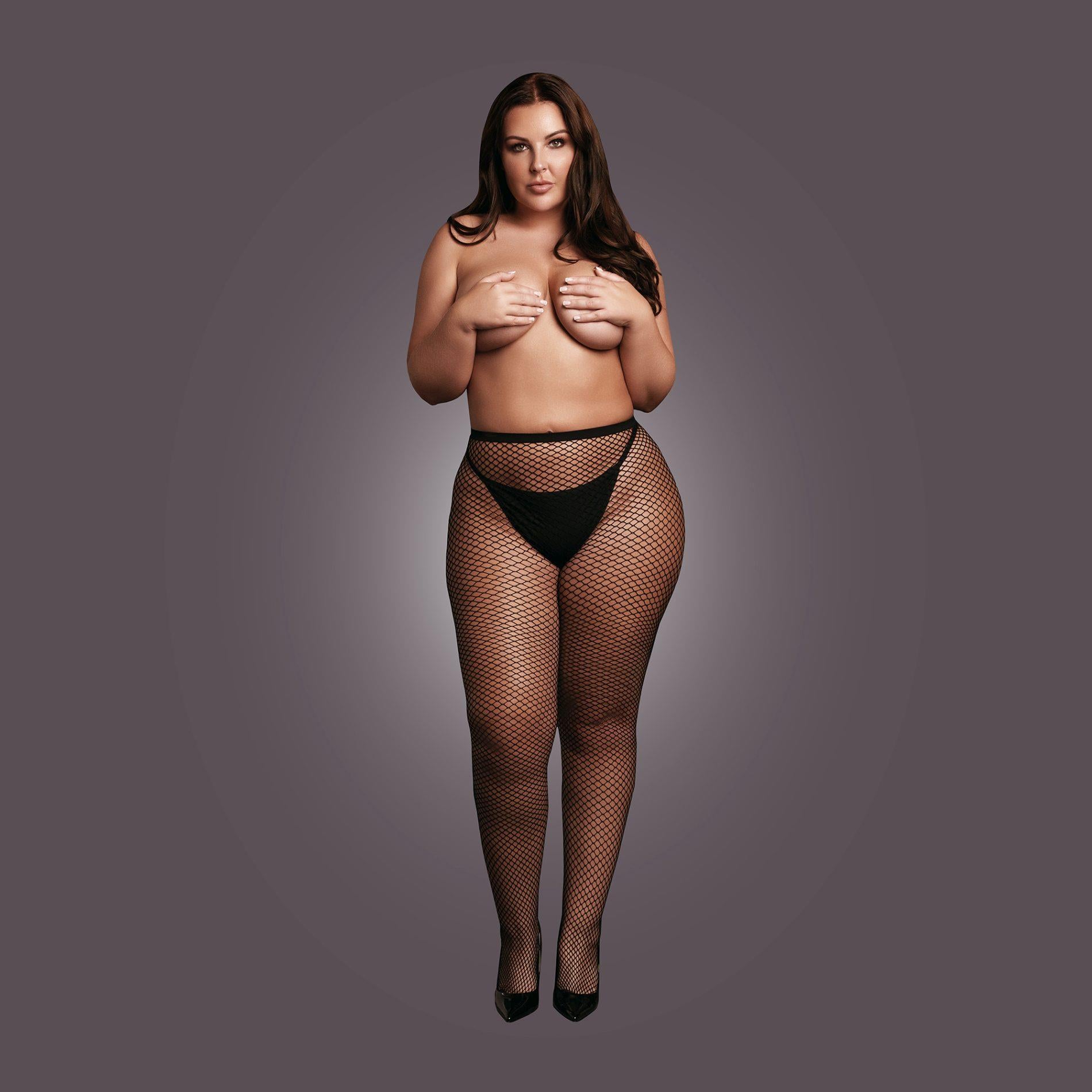 5-Panty with small fishnet structure.-5