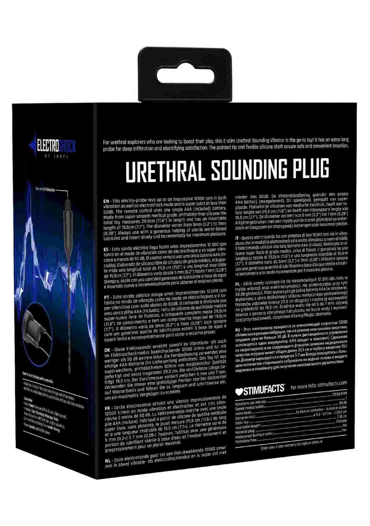 6-Elektrostymulator BDSM Vibrating Urethral Sounding - Black-6