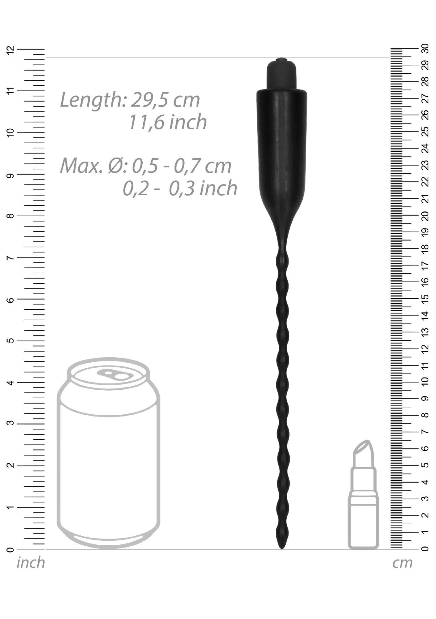 8-Elektrostymulator BDSM Vibrating Urethral Sounding - Black-8