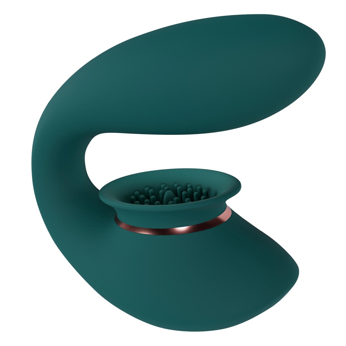 1-Twitch 3 - Rechargeable Vibrator & Suction - Silicone - 10 Speed - Forest Green-1