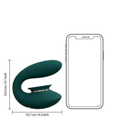 6-Twitch 3 - Rechargeable Vibrator & Suction - Silicone - 10 Speed - Forest Green-6