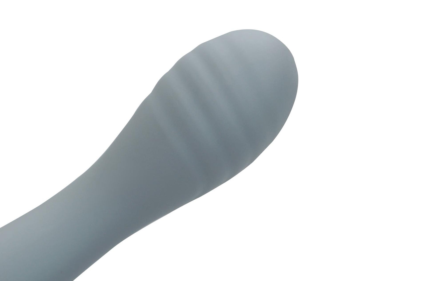 6-Wibrator damski gładki stymulacja punktu G miękki silikon szary 18 cm-6