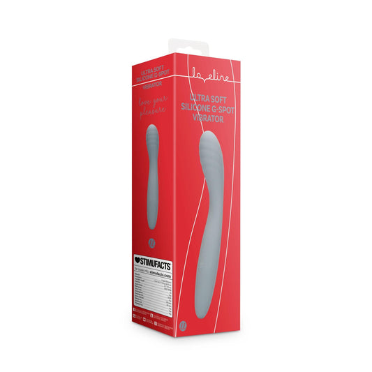 1-Wibrator damski gładki stymulacja punktu G miękki silikon szary 18 cm-1