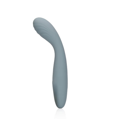 3-Wibrator damski gładki stymulacja punktu G miękki silikon szary 18 cm-3