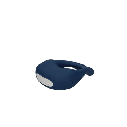 2-Pointed Vibrating Cock Ring - Baltic Blue-2