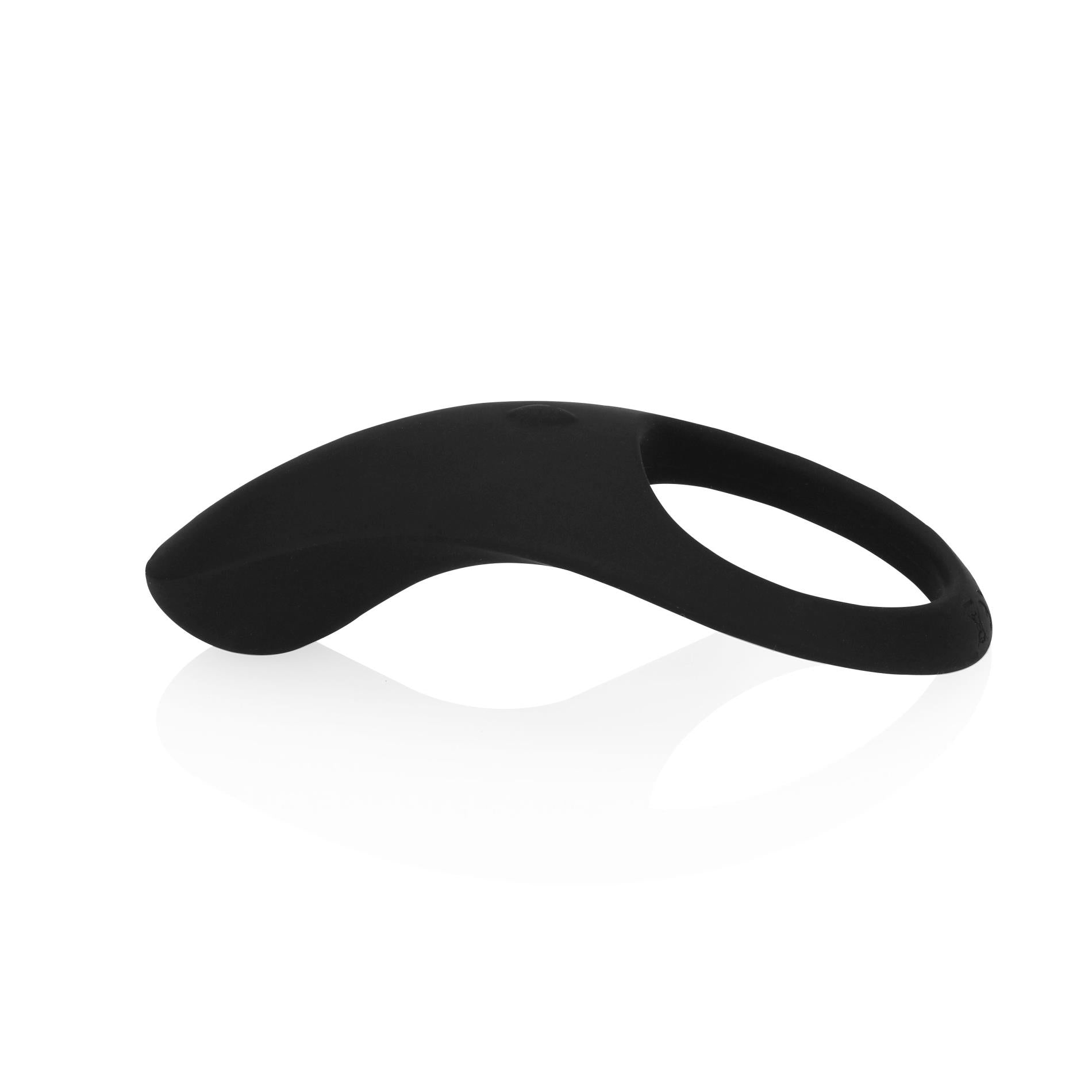 2-Pointed Vibrating Cock Ring - Licorice Black-2