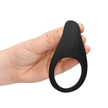 4-Pointed Vibrating Cock Ring - Licorice Black-4