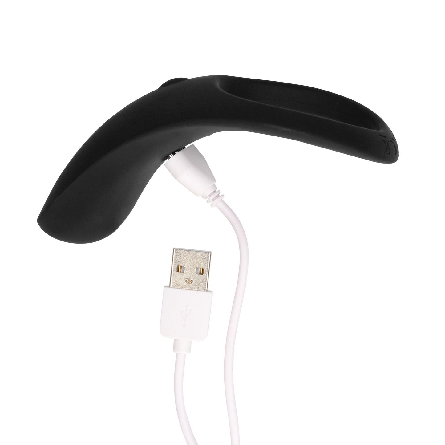 5-Pointed Vibrating Cock Ring - Licorice Black-5