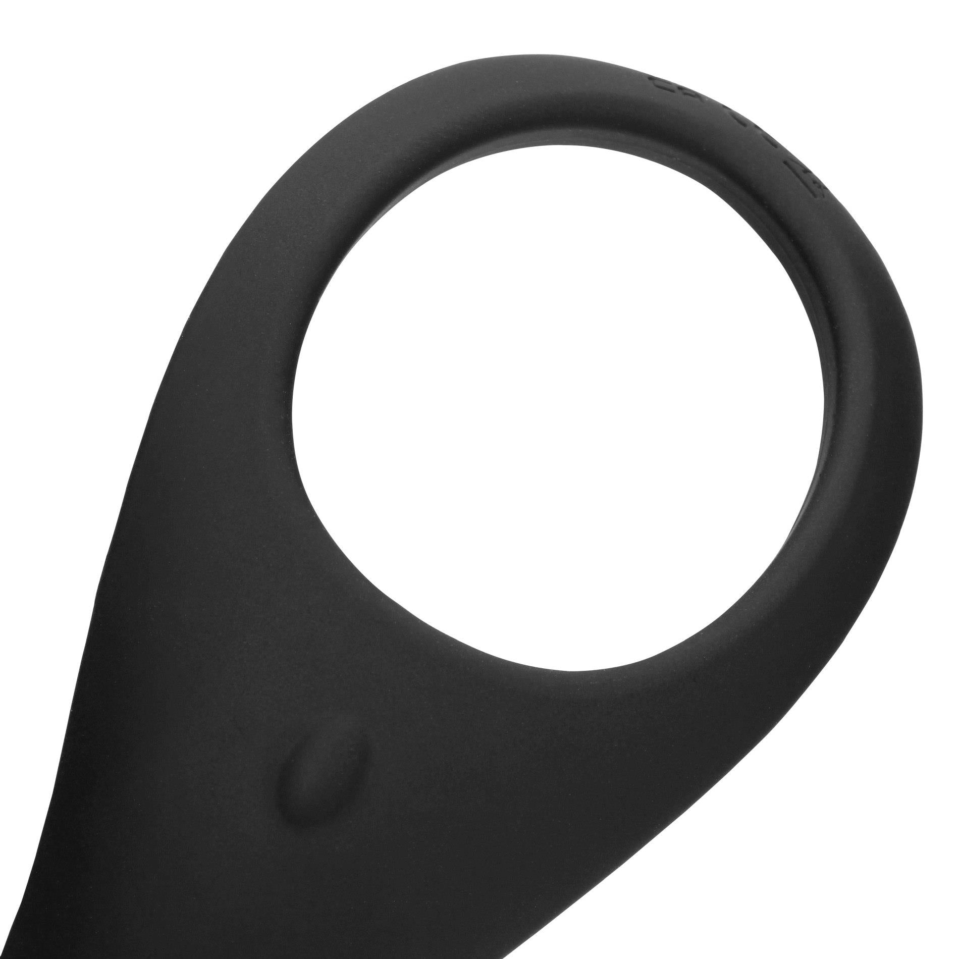 6-Pointed Vibrating Cock Ring - Licorice Black-6