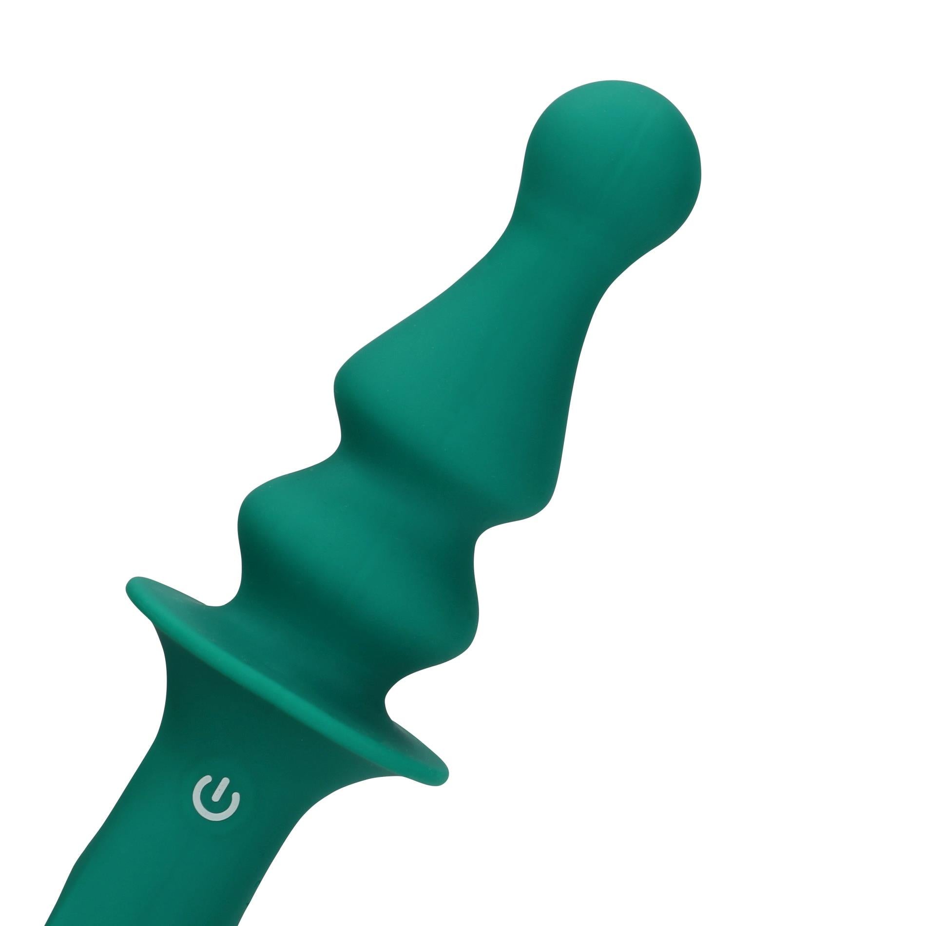 4-Korek wibrujący analny zatyczka z uchwytem gładki silikon 16,5cm USB-4
