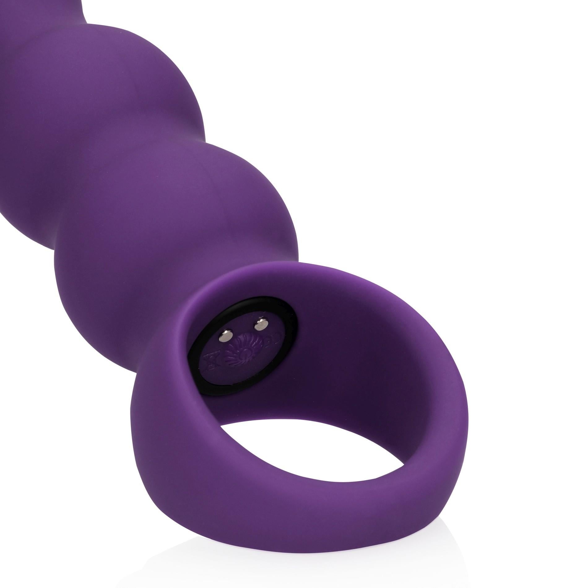 8-Wibrujący korek analny z uchwytem 10 trybów miękki silikon 16,5cm-8