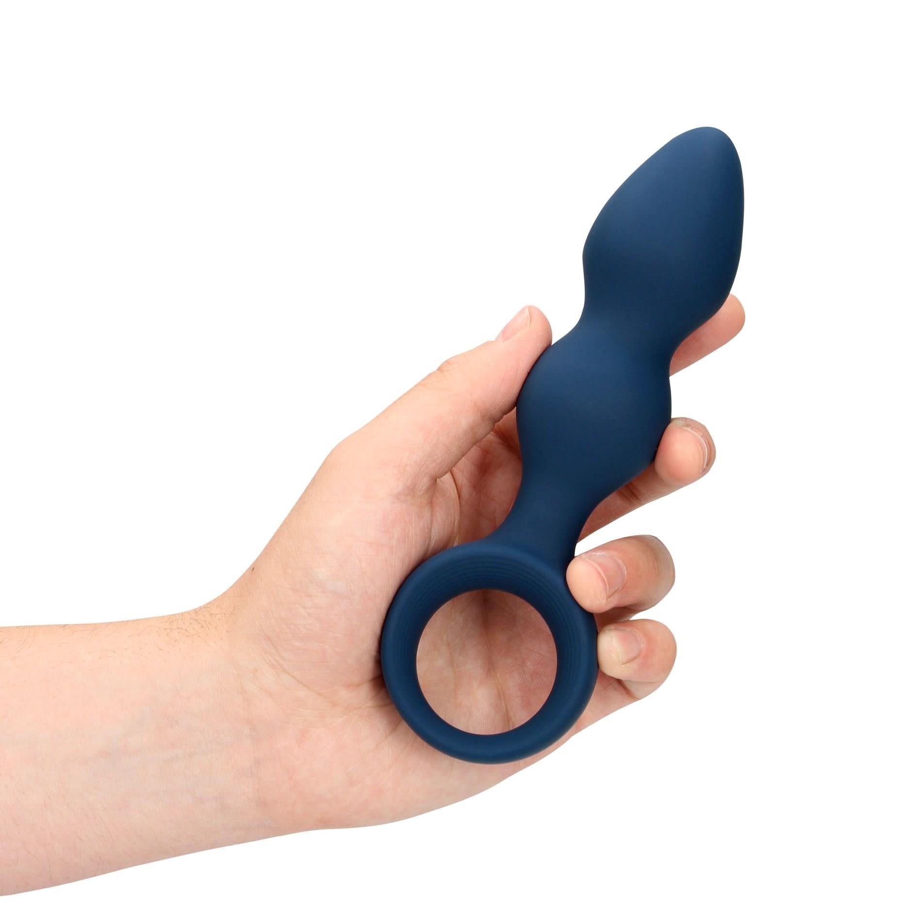 5-PLUG KOREK SEX ANALNY WTYCZKA SILIKONOWA Z UCHWYTEM 12 CM-5