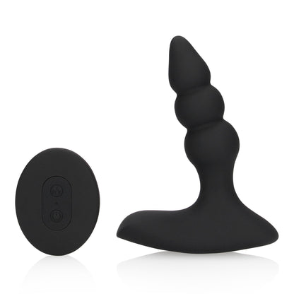 1-Beaded Vibrating Anal Plug with Remote Control-1