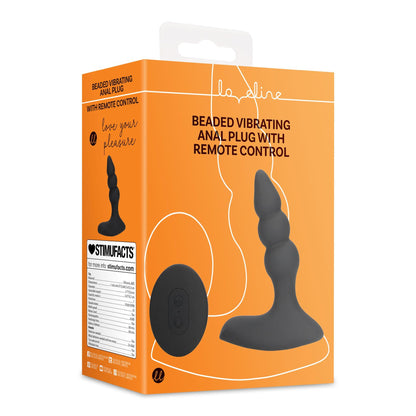 2-Beaded Vibrating Anal Plug with Remote Control-2