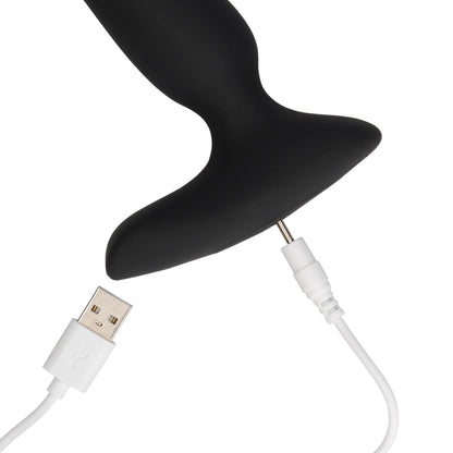 9-Beaded Vibrating Anal Plug with Remote Control-9