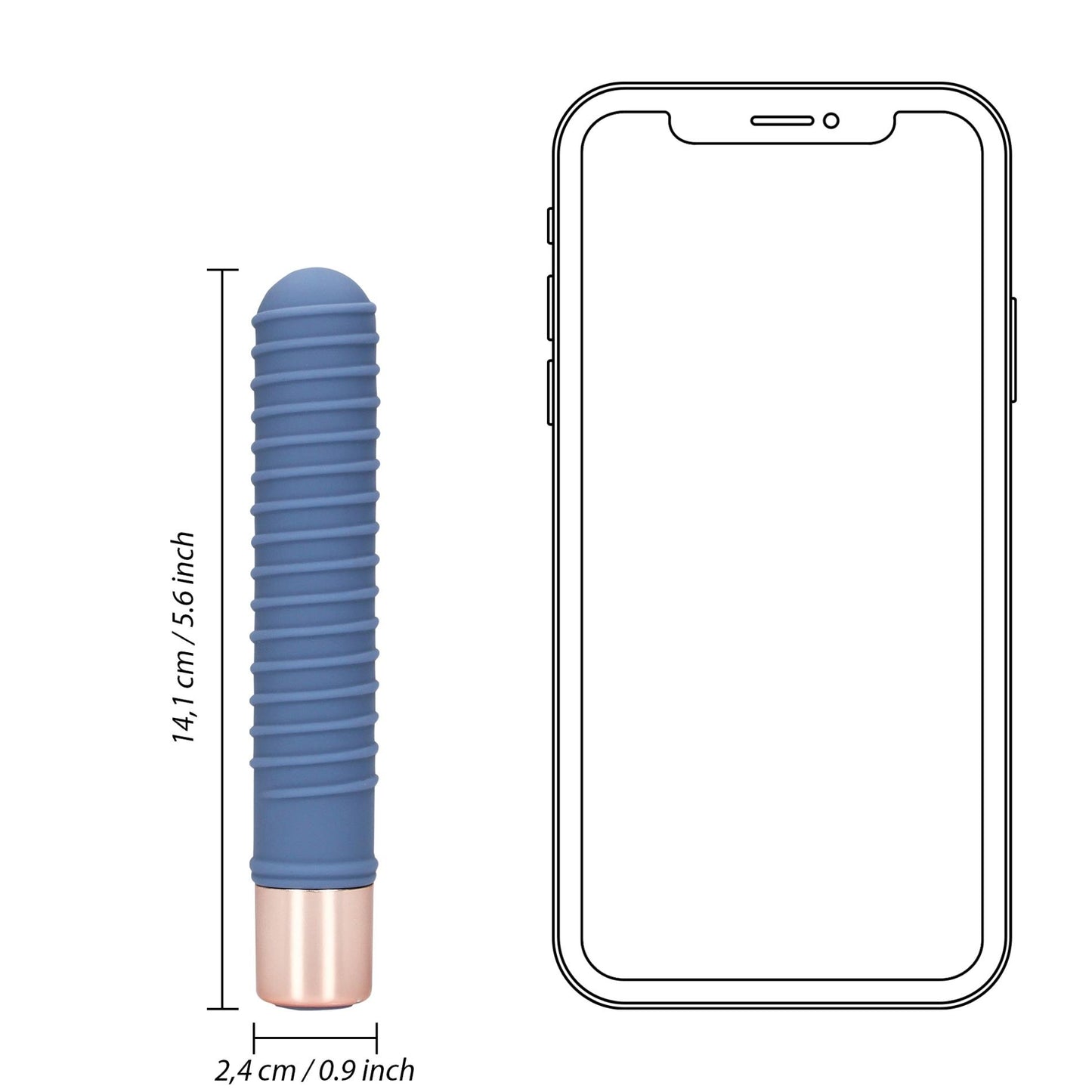 9-Ribbed Mini Vibrator-9