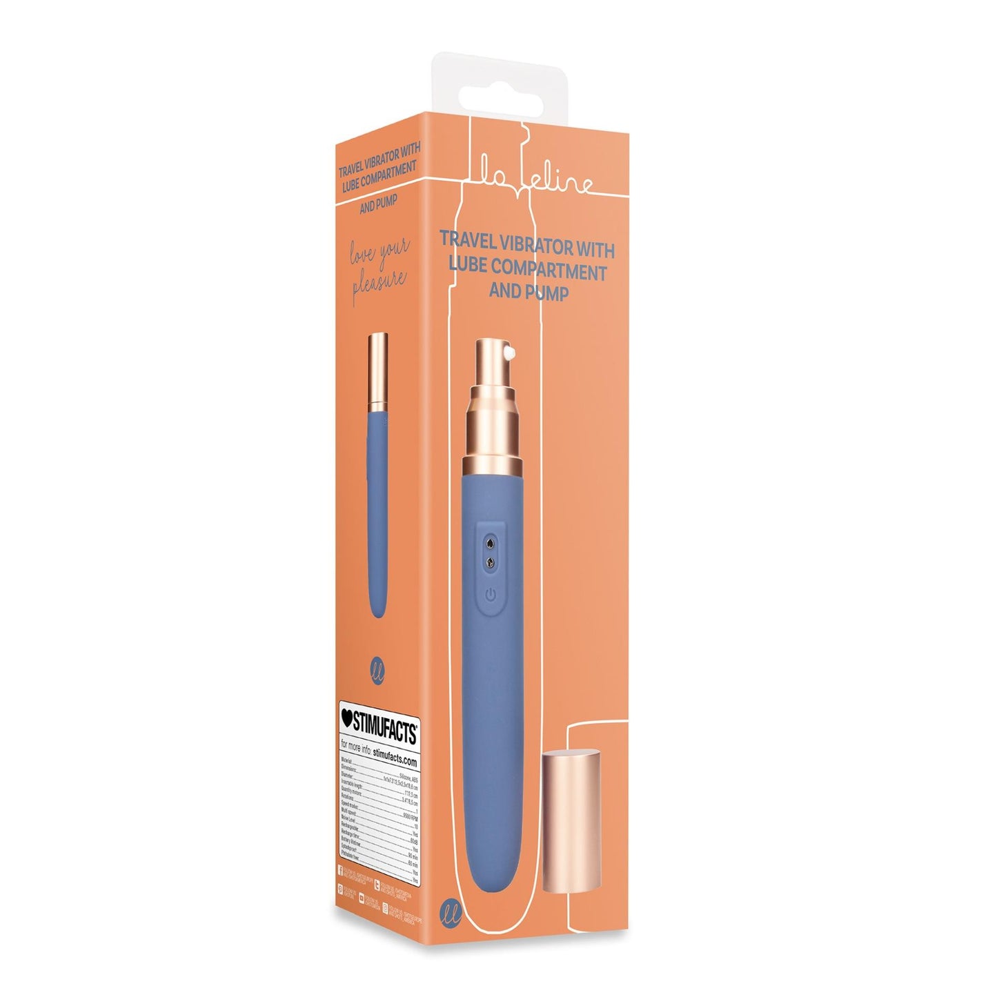 2-Travel Vibrator with Lube Compartment and Pump-2