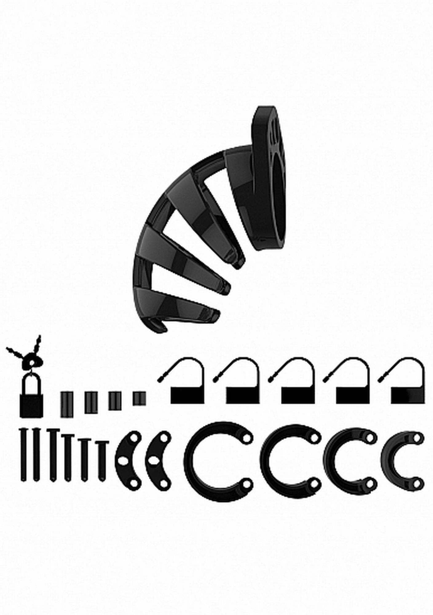 3-Model 02 - Chastity - 3.5" - Cock Cage - Black-3