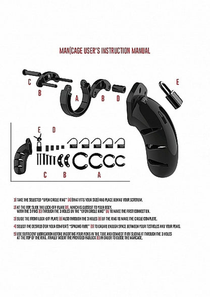 4-Model 02 - Chastity - 3.5" - Cock Cage - Black-4