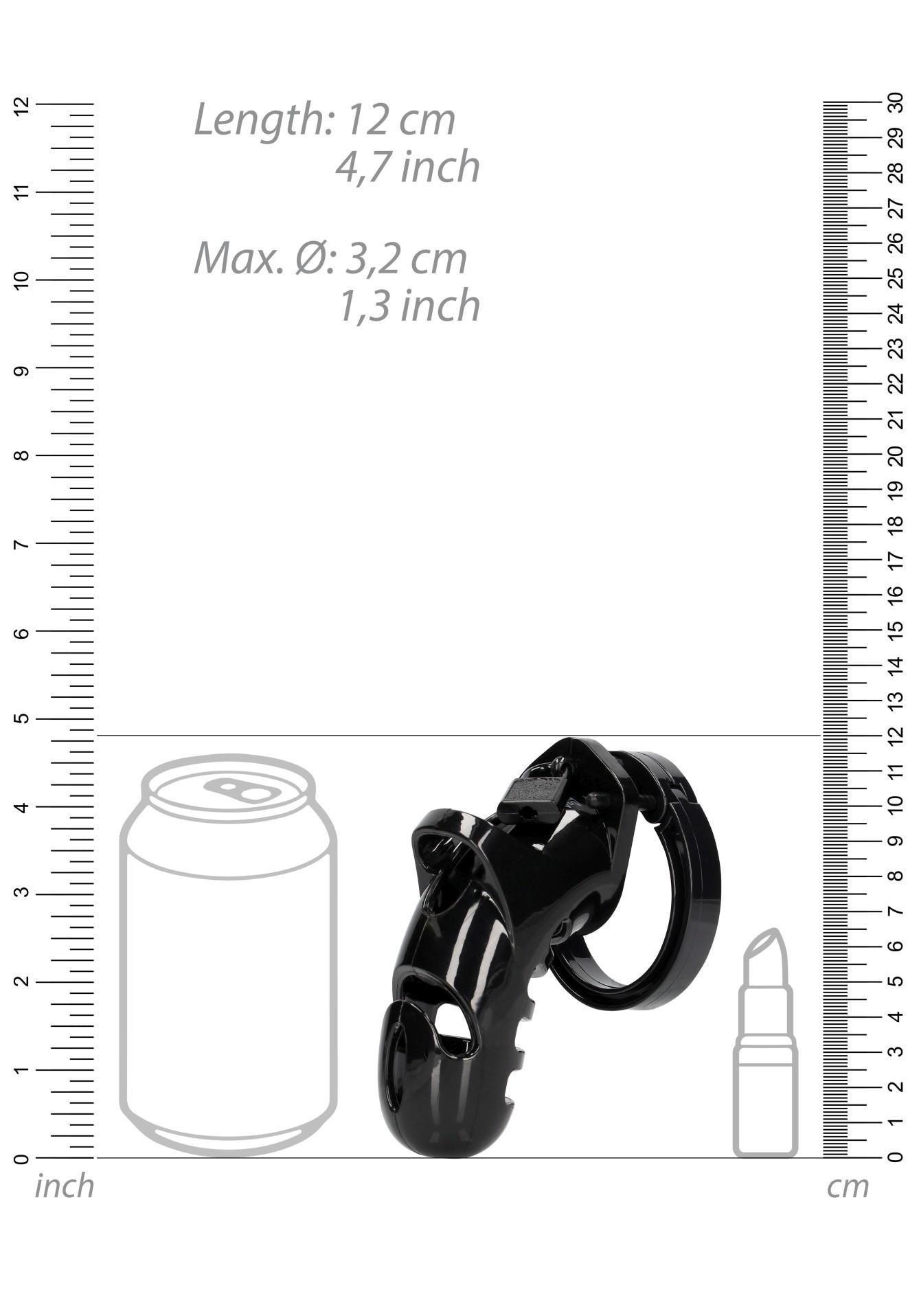 6-Model 26 - Chastity Cage - 4.5'' / 11,5 cm - Black-6