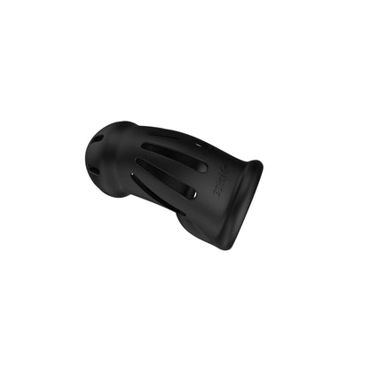 3-Model 27 - Ultra Soft Silicone Chastity Cage - Black-3