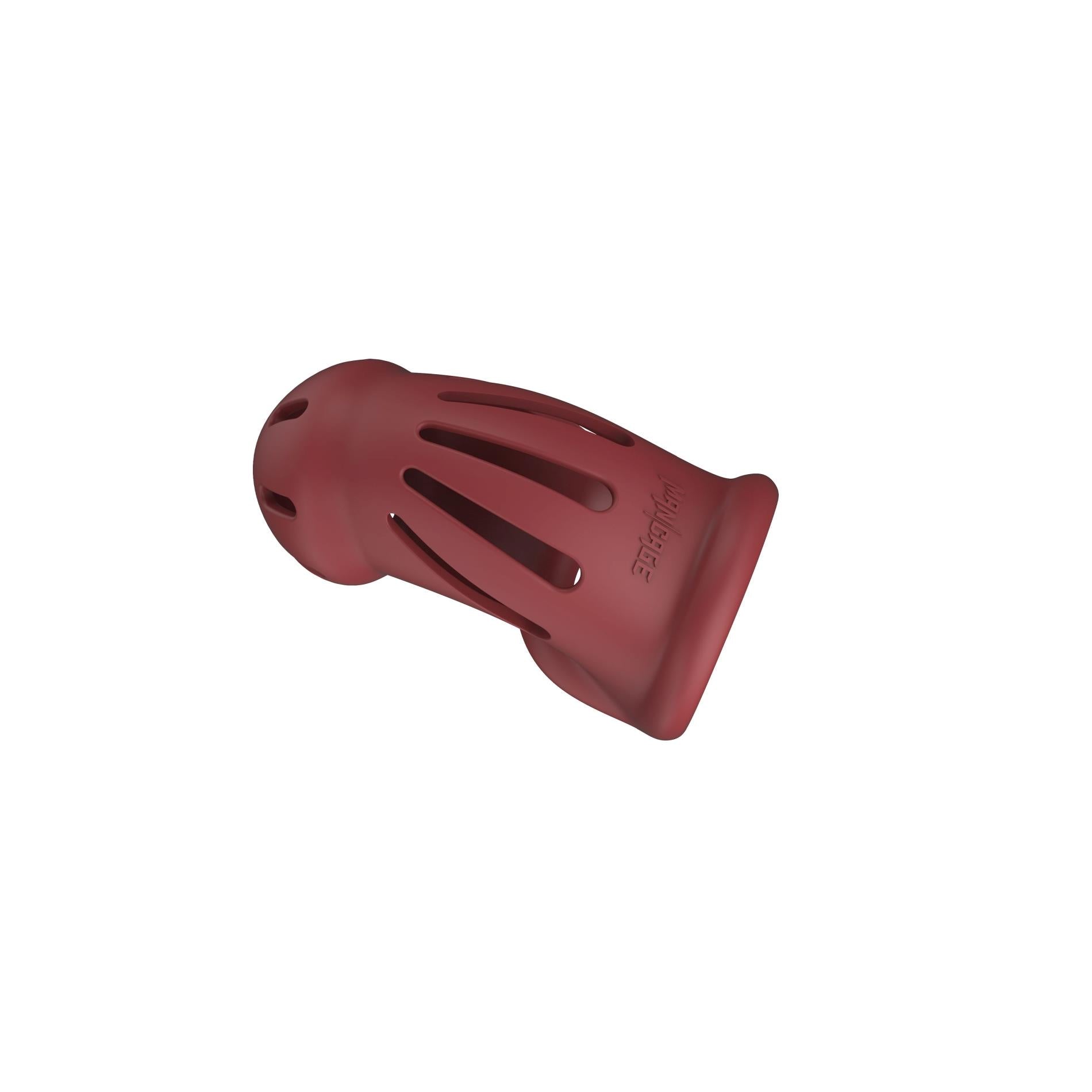 2-Model 28 - Ultra Soft Silicone Chastity Cage - Red-2