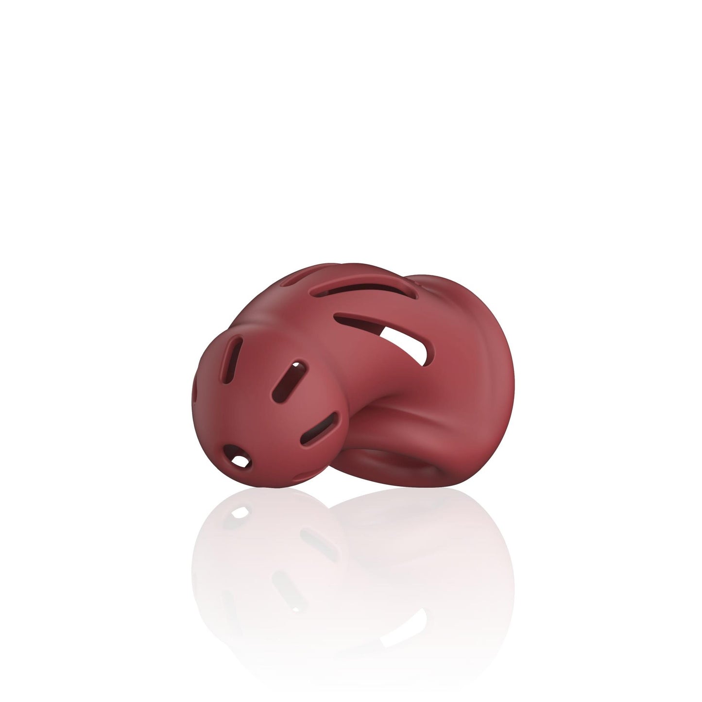 3-Model 28 - Ultra Soft Silicone Chastity Cage - Red-3