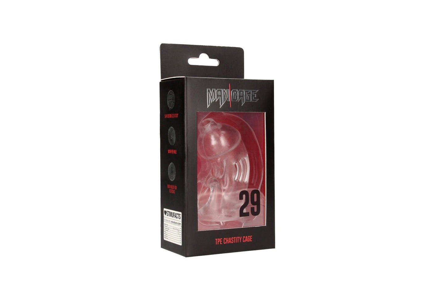 8-Model 29 - TPE Chastity Cage - Transparent-8