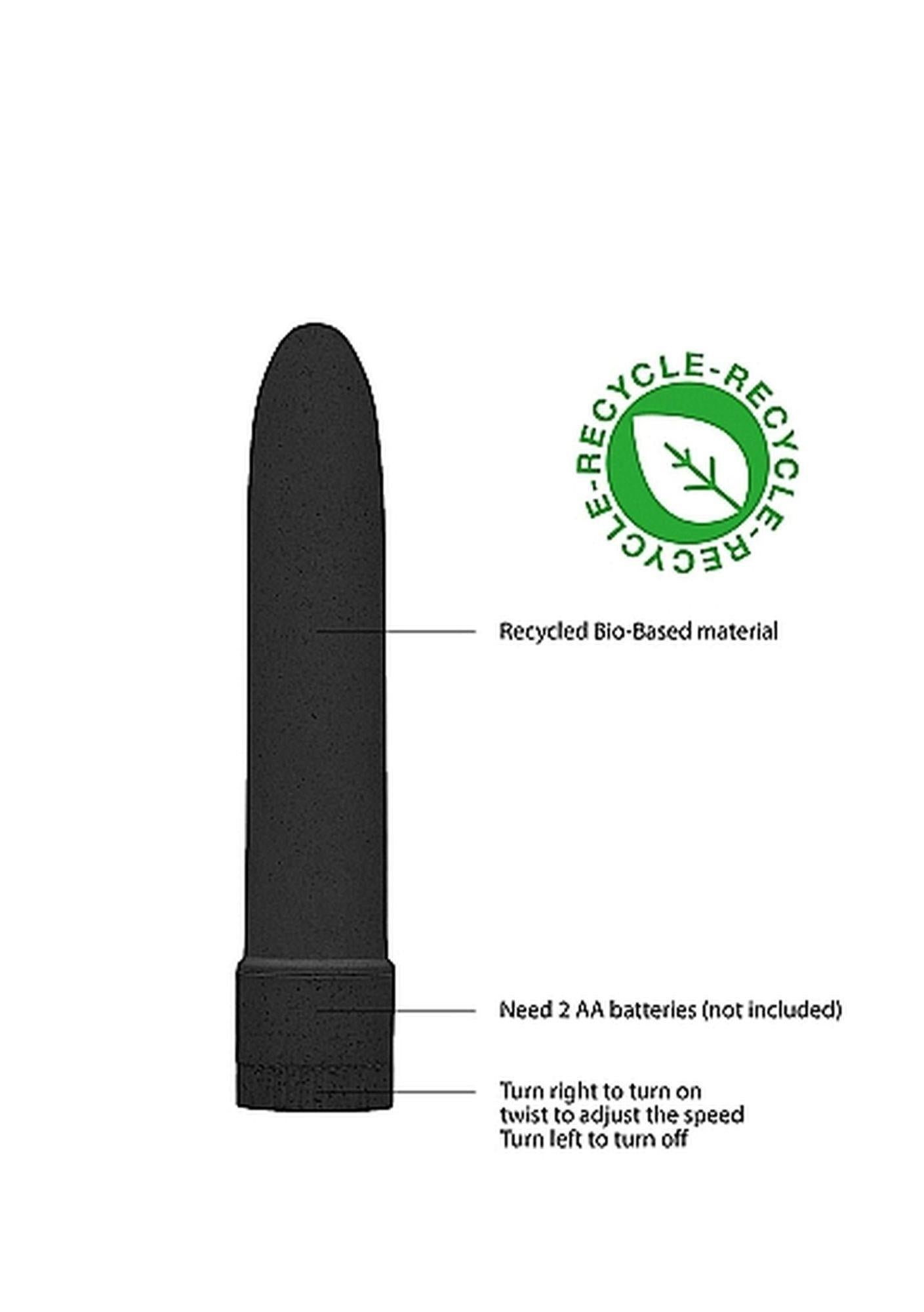 6-5,5" Vibrator - Biodegradable - Black-6