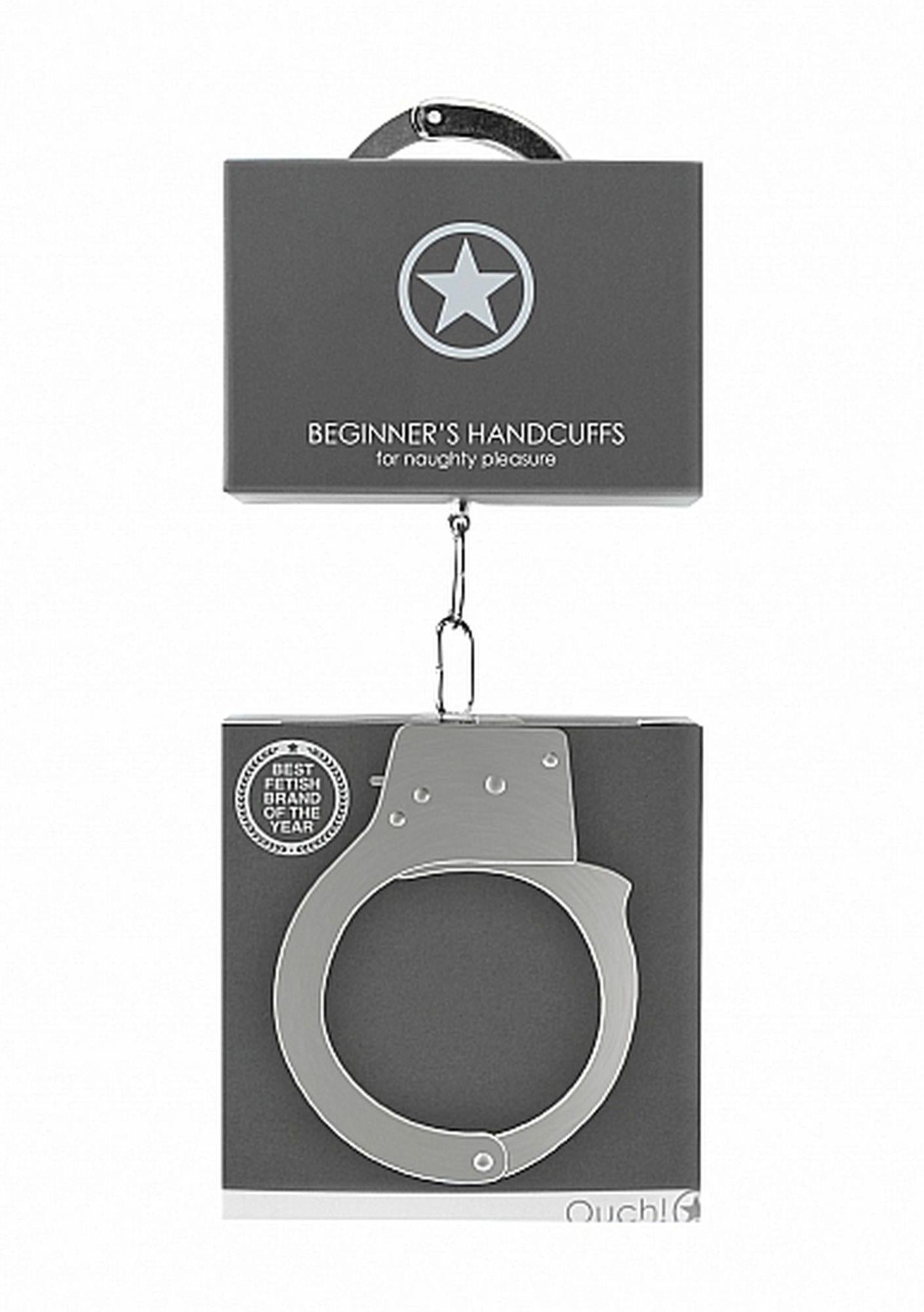 3-Kajdanki erotyczne metalowe klasyczne unisex bdsm-3