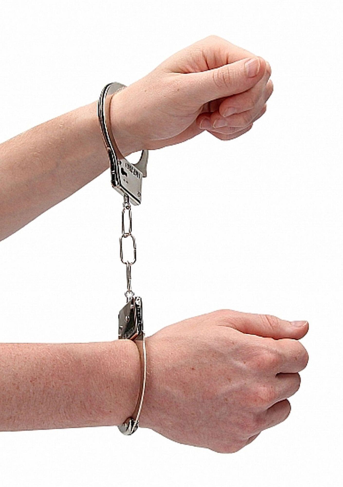 1-Kajdanki erotyczne metalowe klasyczne unisex bdsm-1