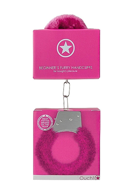 2-Beginner"s Handcuffs Furry - Pink-2