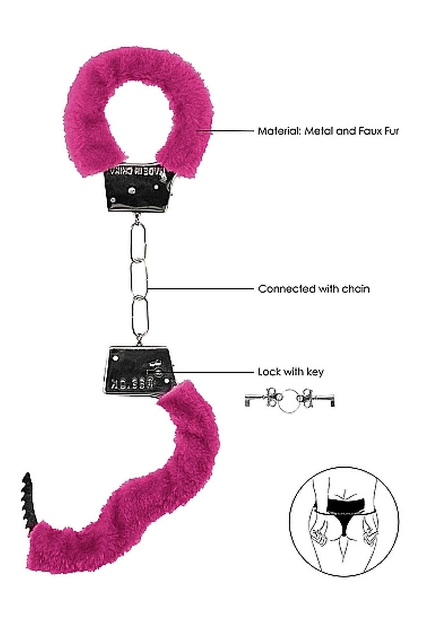 6-Beginner"s Handcuffs Furry - Pink-6