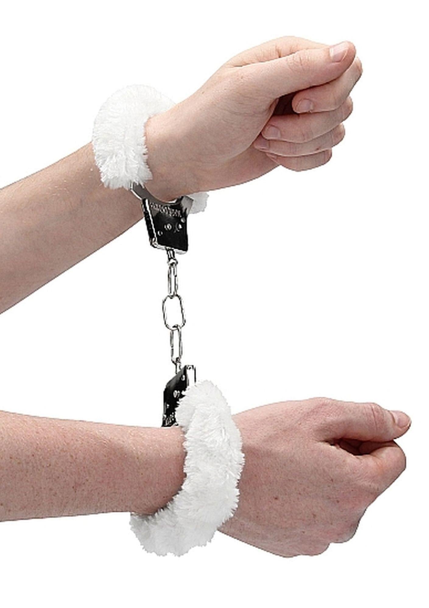 8-Kajdanki metalowe z futerkiem pluszem bdsm bondage-8