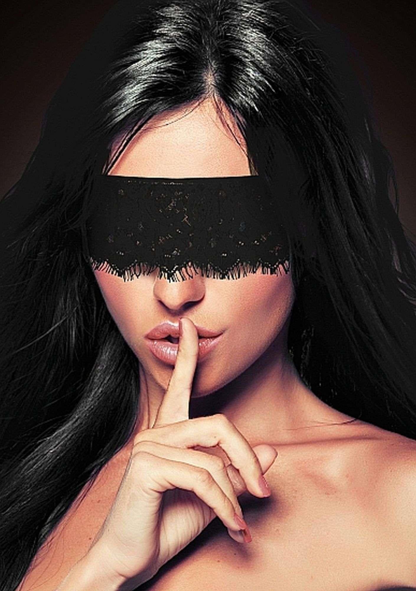 2-Maska opaska na oczy kobieca koronkowa czarna bdsm-2