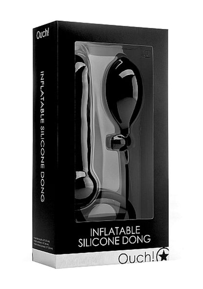 2-Inflatable Silicone Dong - Black-2