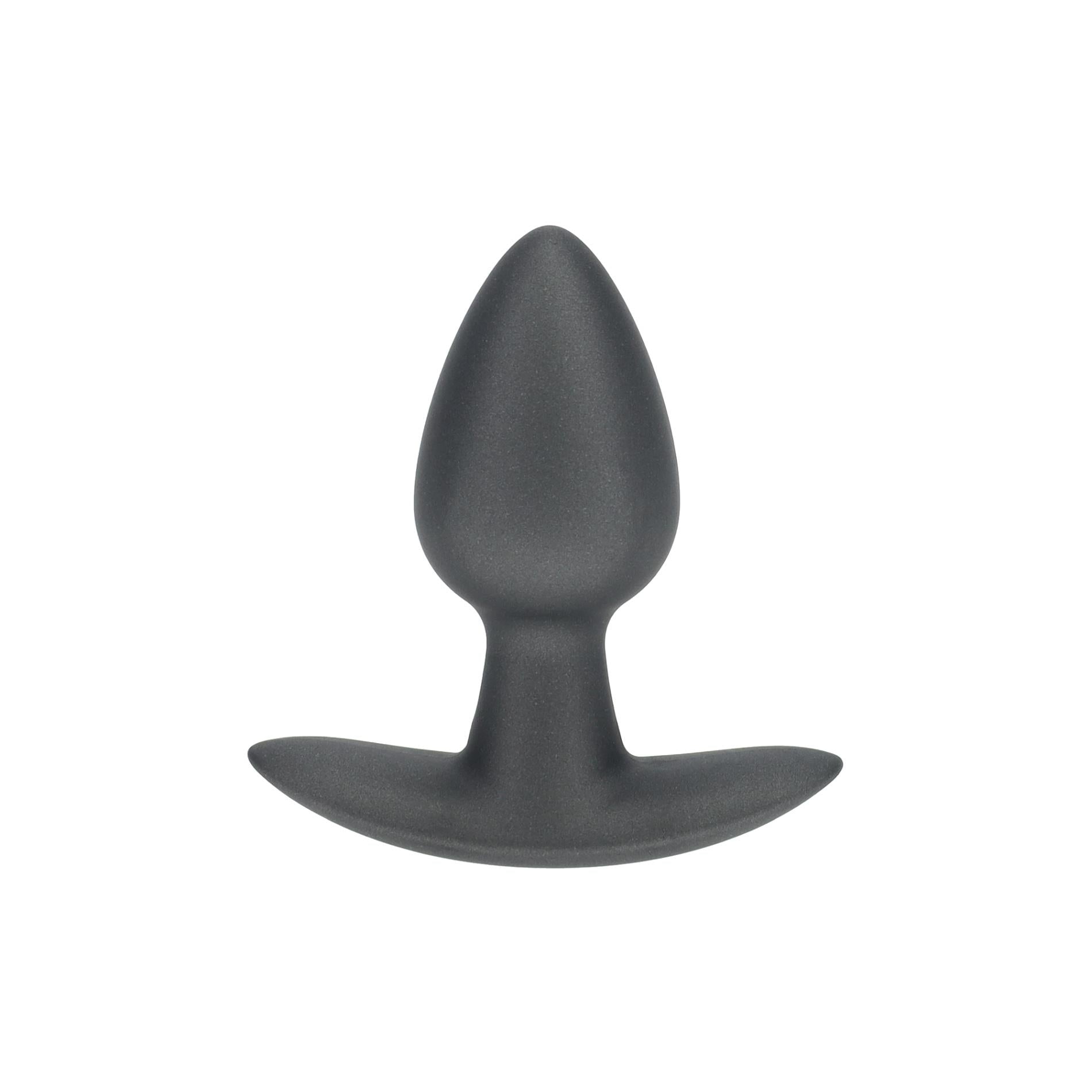 1-Smooth Silicone Anal Plug - Small - 2.6 / 6,5 cm - Gunmetal-1
